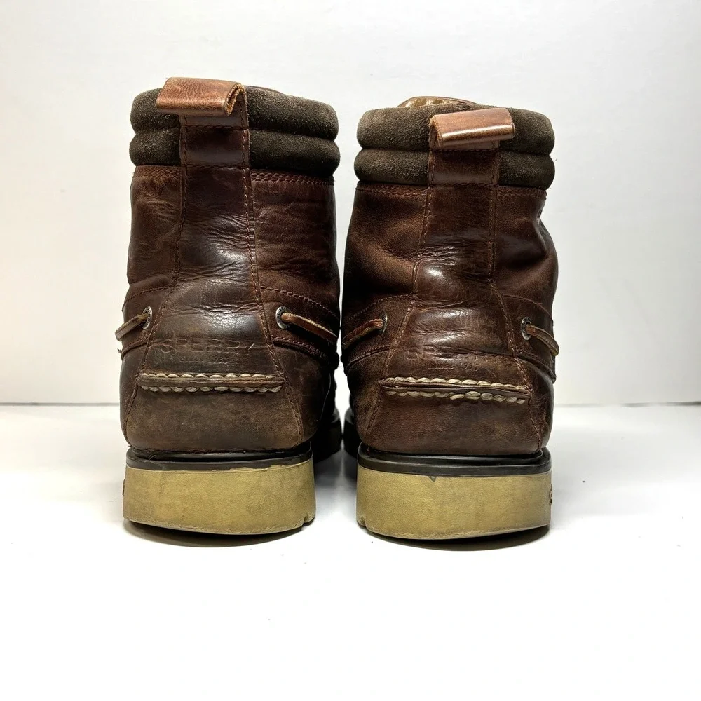 Sperry Men's‎ 11.5 Lug Chukka Boots Waterproof Leather Lace Up Brown Hiking Work